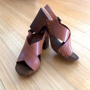 Kenneth Cole Wooden Platform Sandals